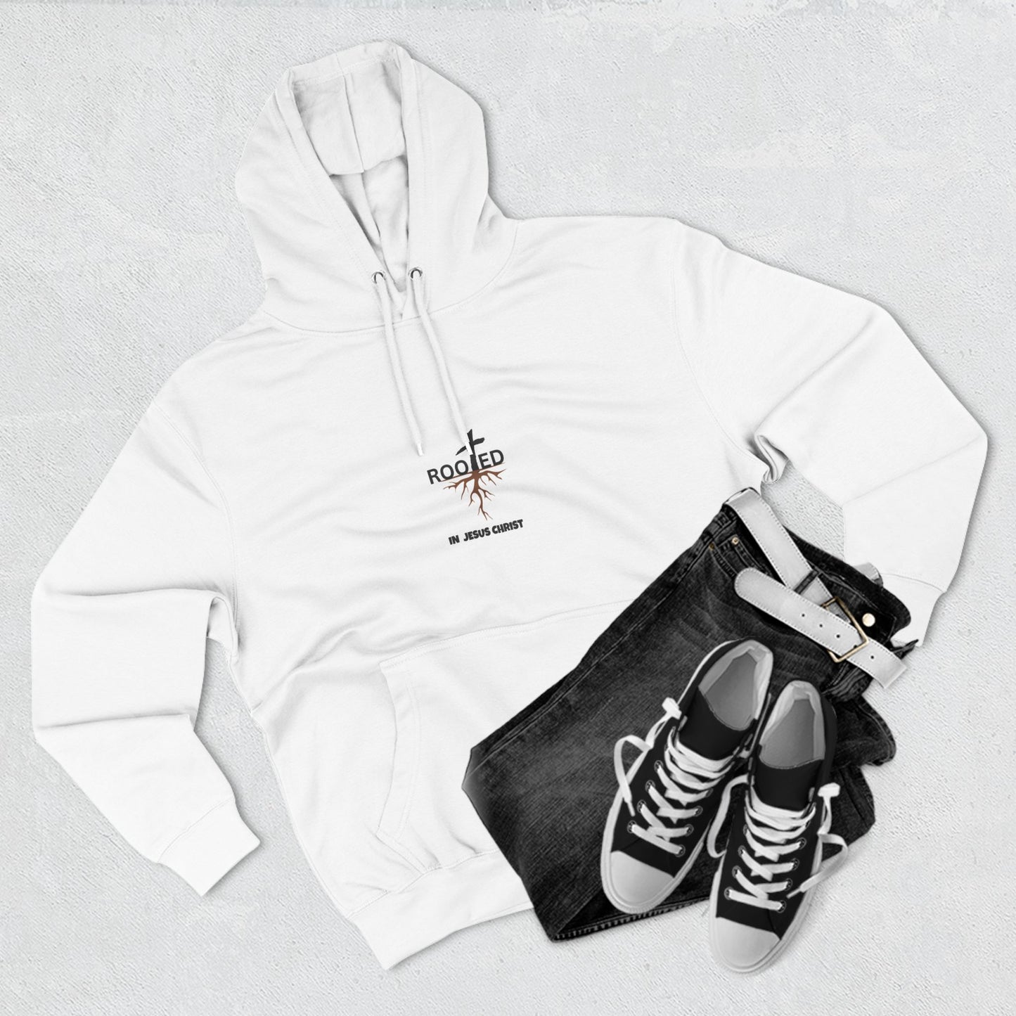 Rooted in Christ Fleece Hoodie - Cozy Faith-Inspired Apparel