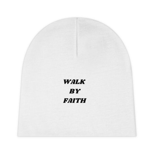 Walk by Faith Baby Beanie - Cute Cozy Infant Hat for Newborns