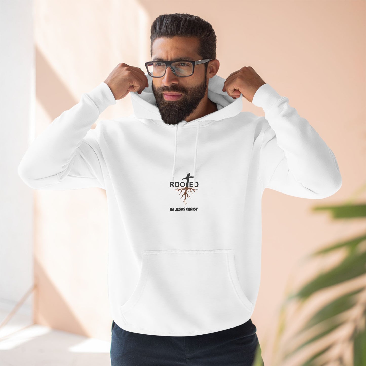 Rooted in Christ Fleece Hoodie - Cozy Faith-Inspired Apparel